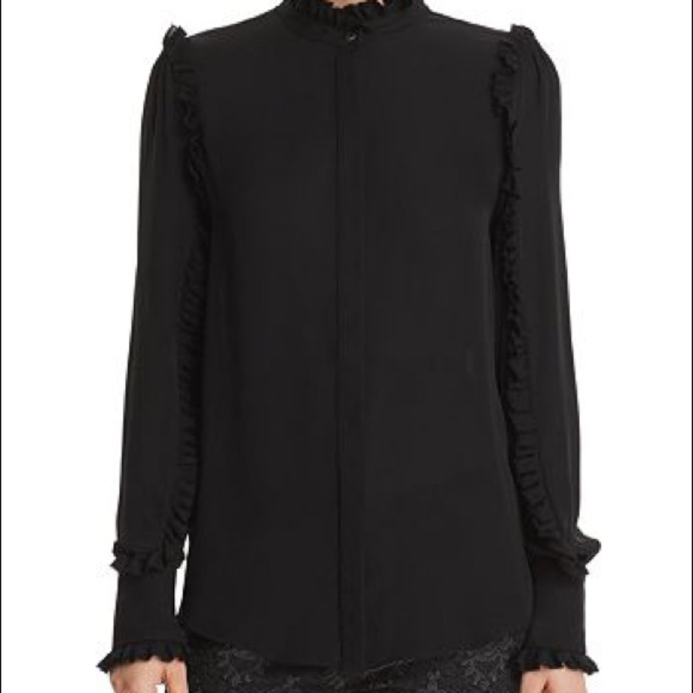 Kobi Halperin Kristin Ruffle Silk Blouse - 100% Bloomingdale’s Exclusive, Small